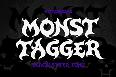 Monsttager – Bold Blackletter Gothic Font Font Mozzatype 