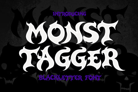 Monsttager – Bold Blackletter Gothic Font Font Mozzatype 