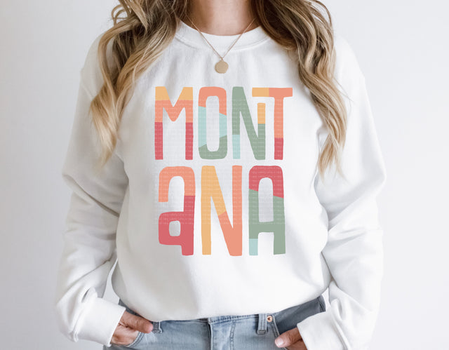 Montana Retro Typography PNG | Vintage State Name Design | Sublimation Digital Download Sublimation Print Perfect Design Shop 