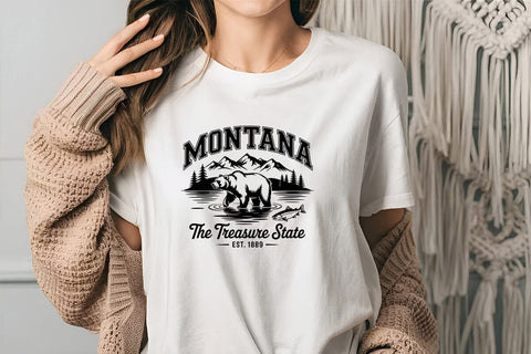 Montana The Treasure State Est. 1889 SVG Angelina750 