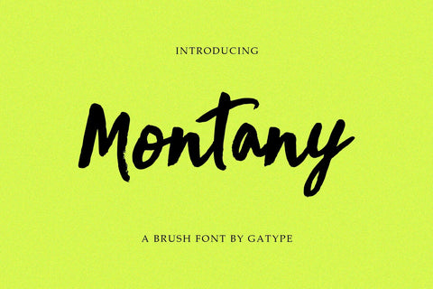 Montany Font gatype 