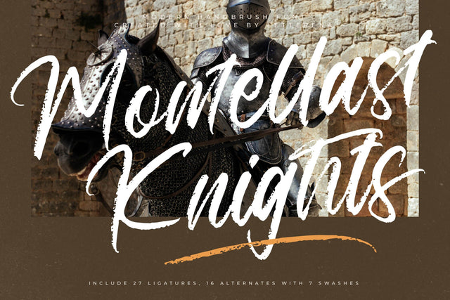 Montellast Knights - Modern Handbrush Font Font Letterena Studios 