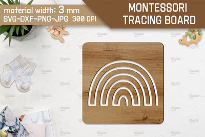 Montessori Tracing Board Laser Cut. Educational SVG SVG Evgenyia Guschina 