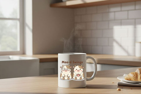 Moo-d Swings Png, Funny Cow Png, Cute Cow Png, Coffee Cow Png, Mood Swings Png, Farm Humor Png, Cow Sublimation Design, Cute Animal Png SVG TiffsCraftyCreations 