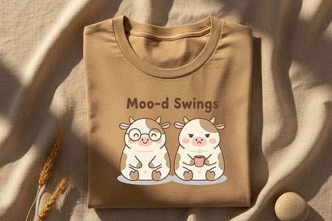 Moo-d Swings Png, Funny Cow Png, Cute Cow Png, Coffee Cow Png, Mood Swings Png, Farm Humor Png, Cow Sublimation Design, Cute Animal Png SVG TiffsCraftyCreations 