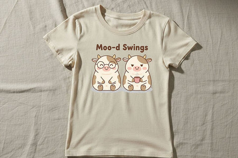 Moo-d Swings Png, Funny Cow Png, Cute Cow Png, Coffee Cow Png, Mood Swings Png, Farm Humor Png, Cow Sublimation Design, Cute Animal Png SVG TiffsCraftyCreations 