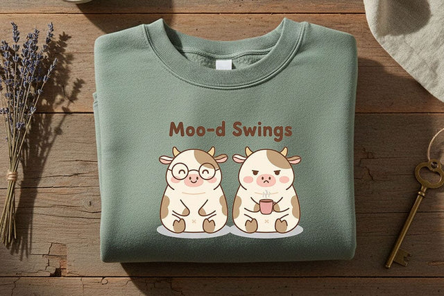 Moo-d Swings Png, Funny Cow Png, Cute Cow Png, Coffee Cow Png, Mood Swings Png, Farm Humor Png, Cow Sublimation Design, Cute Animal Png SVG TiffsCraftyCreations 