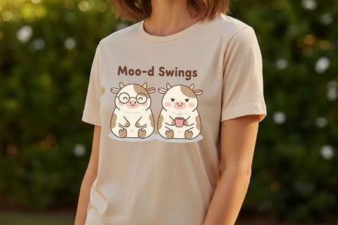 Moo-d Swings Png, Funny Cow Png, Cute Cow Png, Coffee Cow Png, Mood Swings Png, Farm Humor Png, Cow Sublimation Design, Cute Animal Png SVG TiffsCraftyCreations 