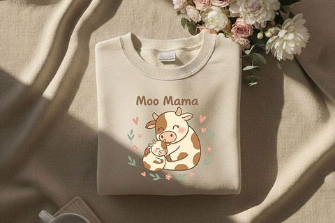 Moo Mama Png, Cow Mom Png Design, Cute Cow Calf Sublimation, Farm Mama Shirt, Western Mom Png, Highland Cow Mom Gift, Mothers Day Cow Shirt SVG TiffsCraftyCreations 