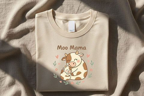 Moo Mama Png, Cow Mom Png Design, Cute Cow Calf Sublimation, Farm Mama Shirt, Western Mom Png, Highland Cow Mom Gift, Mothers Day Cow Shirt SVG TiffsCraftyCreations 