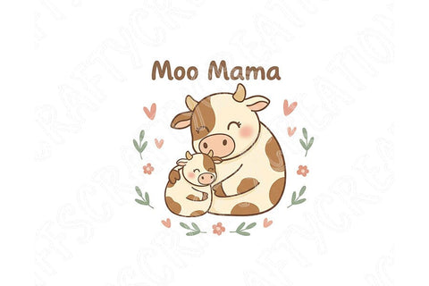Moo Mama Png, Cow Mom Png Design, Cute Cow Calf Sublimation, Farm Mama Shirt, Western Mom Png, Highland Cow Mom Gift, Mothers Day Cow Shirt SVG TiffsCraftyCreations 