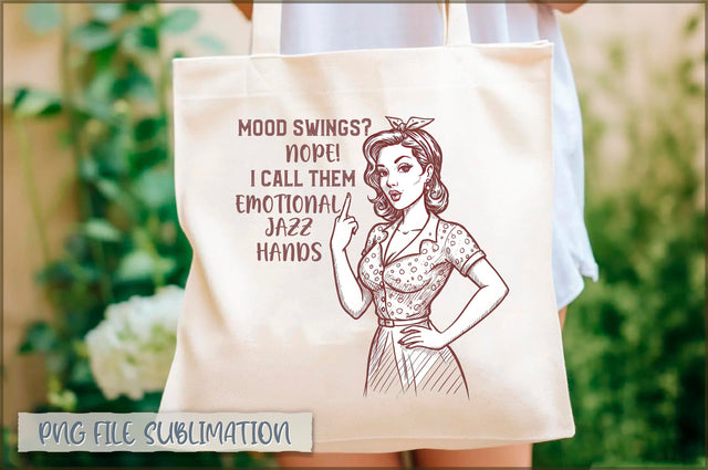 Mood swings nope! i call them emotional jazz hands Tote Bag Sublimation Shetara Begum 