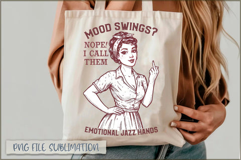 Mood swings nope! i call them emotional jazz hands Tote Bag Sublimation Shetara Begum 