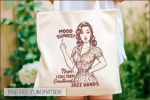 Mood swings nope! i call them emotional jazz hands Tote Bag Sublimation Shetara Begum 