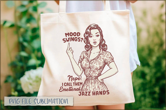 Mood swings nope! i call them emotional jazz hands Tote Bag Sublimation Shetara Begum 