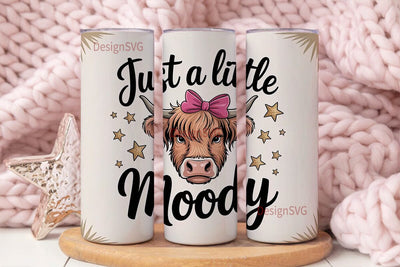 Moody Cow 20oz Tumbler Design Sublimation DesignSVG 