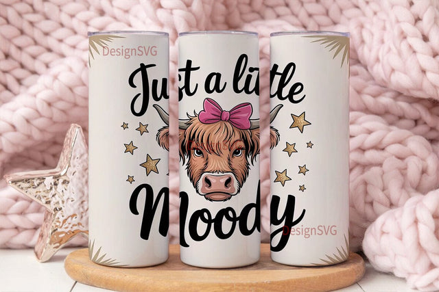 Moody Cow 20oz Tumbler Design Sublimation DesignSVG 