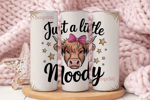 Moody Cow 20oz Tumbler Design Sublimation DesignSVG 