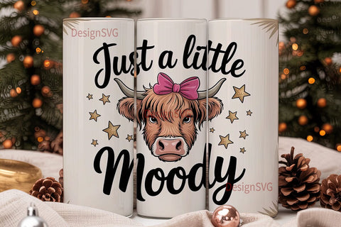 Moody Cow 20oz Tumbler Design Sublimation DesignSVG 