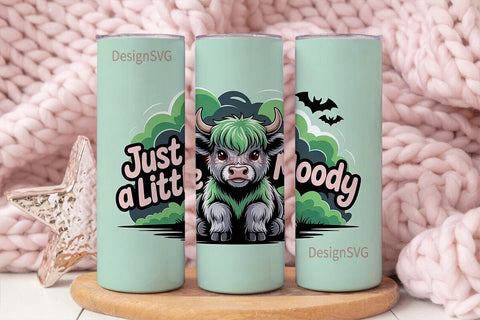 Moody Cow 20oz Tumbler Wrap Sublimation DesignSVG 
