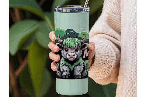 Moody Cow 20oz Tumbler Wrap Sublimation DesignSVG 
