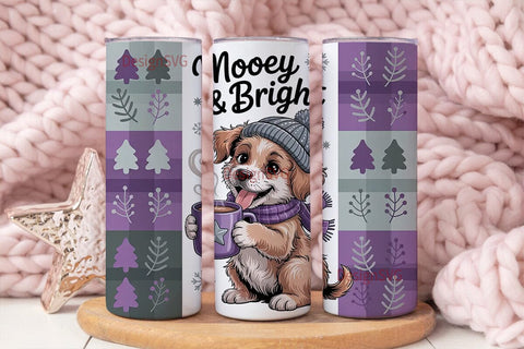 Mooey & Bright Christmas Tumbler Wrap Sublimation DesignSVG 