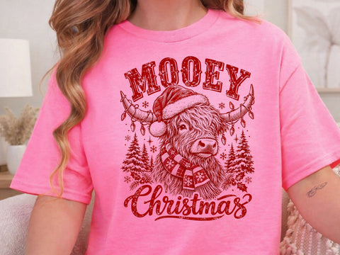 Mooey Christmas Vintage Highland Cow PNG SVG DesignDestine 