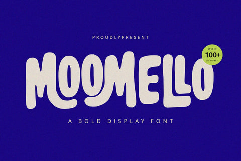 Moomello - Display Font Font Alpaprana Studio 