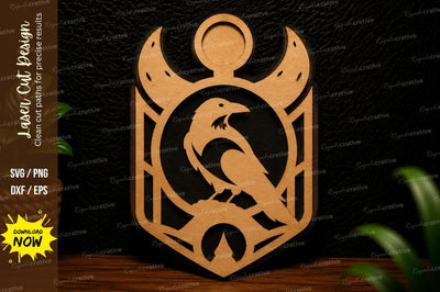 Moon Bird Frame Laser Cut SVG Design SVG Regulrcrative 