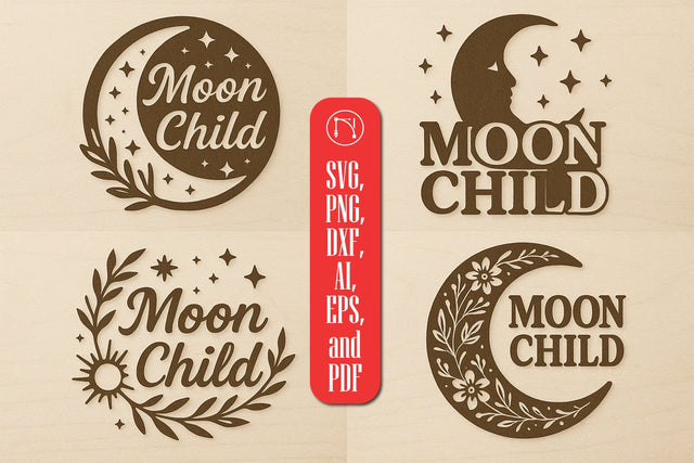 Moon Child Laser Cut SVG Bundle SVG MD JOYNAL ABDIN 