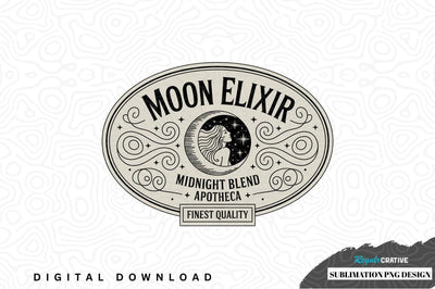 Moon elixir midnight blend apotheca sublimation png design Sublimation Regulrcrative 
