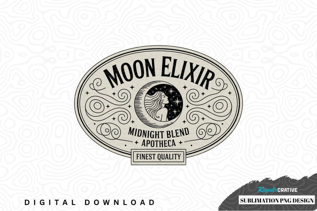 Moon elixir midnight blend apotheca sublimation png design Sublimation Regulrcrative 