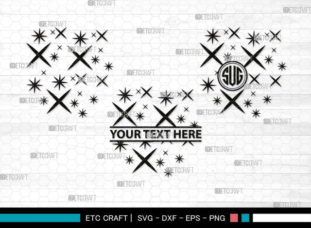 Moon Monogram, Moon Silhouette, Moon SVG, Star Svg, Moon Star Svg, Night Sky Svg, Starry Night Svg, SB00509 SVG ETC Craft 