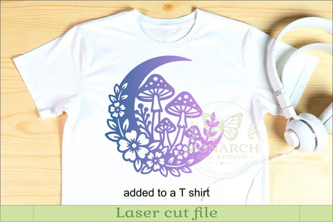 Moon Mushroom Wall Art SVG | Whimsical Woodland Decor SVG APInspireddesigns 
