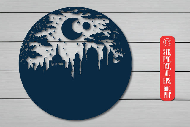 Moon Papercut Wall Decor SVG SVG MD JOYNAL ABDIN 
