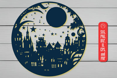 Moon Papercut Wall Decor SVG SVG MD JOYNAL ABDIN 