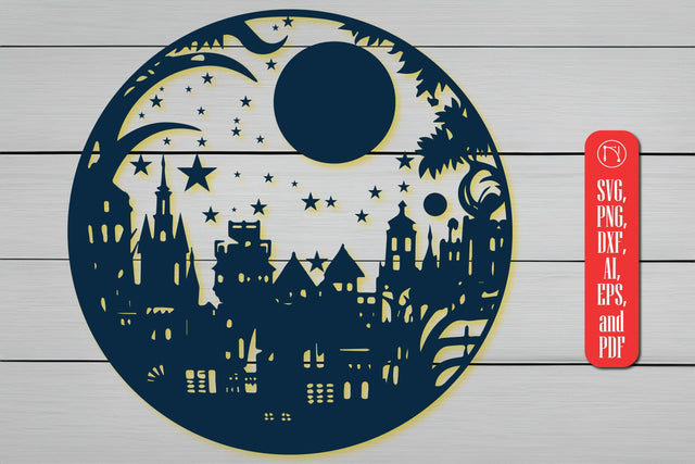 Moon Papercut Wall Decor SVG SVG MD JOYNAL ABDIN 