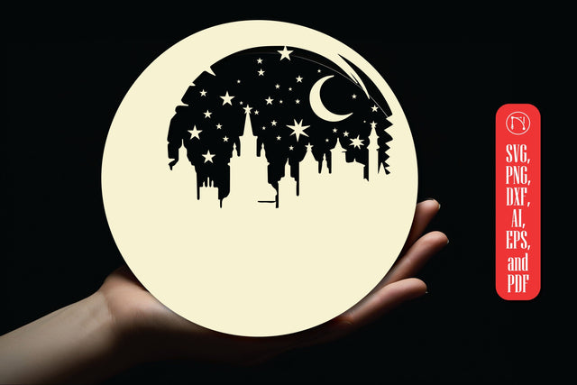 Moon Papercut Wall Decor SVG SVG MD JOYNAL ABDIN 