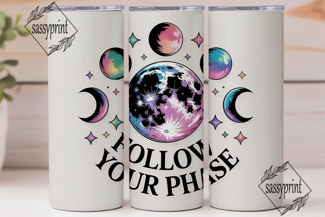 Moon Phase 20oz Tumbler Wrap Sublimation sassyprint 