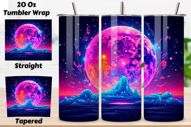 Moon Tumbler Wrap PNG, Moon Tumbler Wrap PNG, Sublimation, Moon Tumbler Wrap PNG, Sublimation PNG Design Sublimation FloridPrintables 