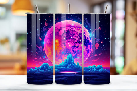 Moon Tumbler Wrap PNG, Moon Tumbler Wrap PNG, Sublimation, Moon Tumbler Wrap PNG, Sublimation PNG Design Sublimation FloridPrintables 