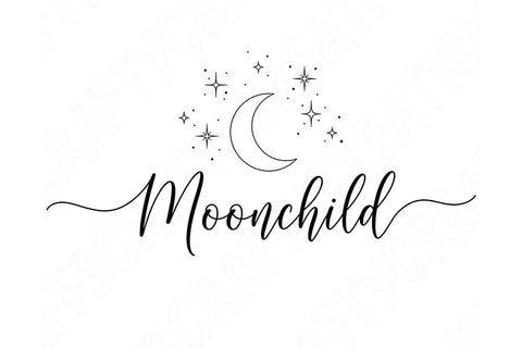 Moonchild PNG, Celestial Boho Design, Spiritual Moon Phase Art, Mystical Aesthetic PNG, Witchy Sublimation Graphic, Cosmic Star Clipart SVG TiffsCraftyCreations 