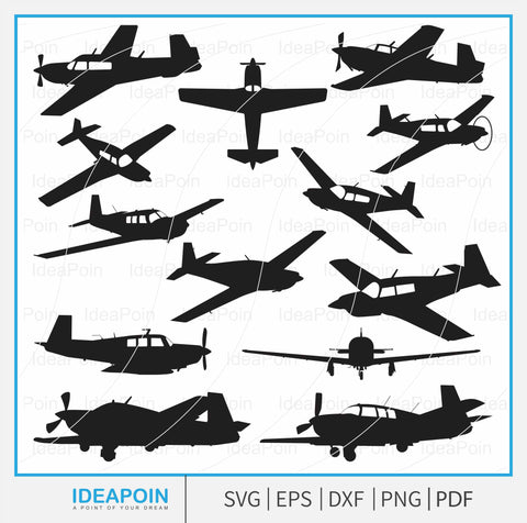Mooney m20 svg, Mooney M20 SVG bundle, Pilot Vector, Airplane Silhouettes, Mooney M20J General, Aviation Airplane, Flight School Airplane SVG Dinvect 