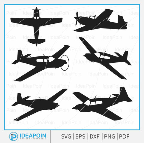 Mooney m20 svg, Mooney M20 SVG bundle, Pilot Vector, Airplane Silhouettes, Mooney M20J General, Aviation Airplane, Flight School Airplane SVG Dinvect 