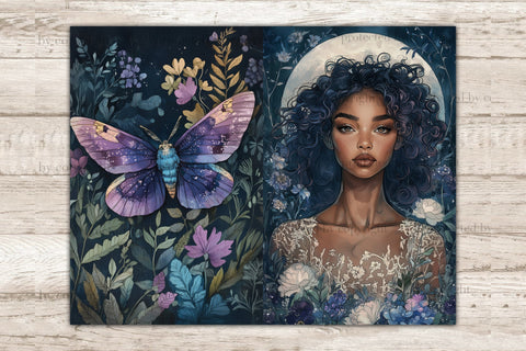 Moonlight Dreams Junk Journal Kit | Ephemera Pack SVG GlamArtZhanna 