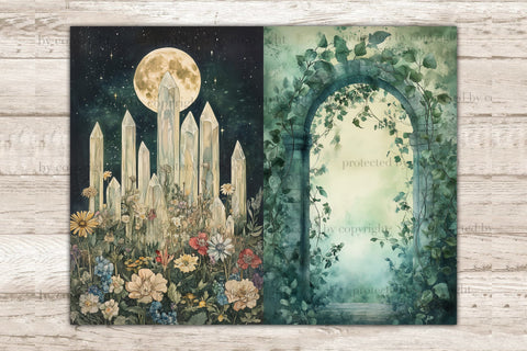 Moonlight Dreams Junk Journal Kit | Ephemera Pack SVG GlamArtZhanna 