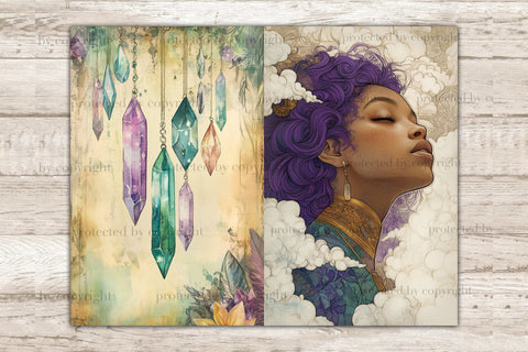 Moonlight Dreams Junk Journal Kit | Ephemera Pack SVG GlamArtZhanna 