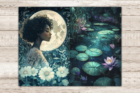 Moonlight Dreams Junk Journal Kit | Ephemera Pack SVG GlamArtZhanna 