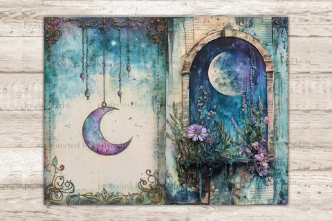 Moonlight Dreams Junk Journal Kit | Ephemera Pack SVG GlamArtZhanna 
