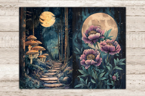 Moonlight Dreams Junk Journal Kit | Ephemera Pack SVG GlamArtZhanna 